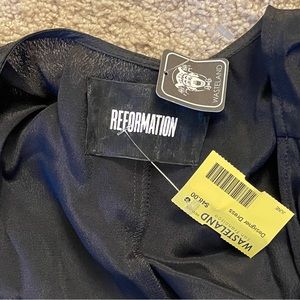 Reformation black wrap dress, size medium